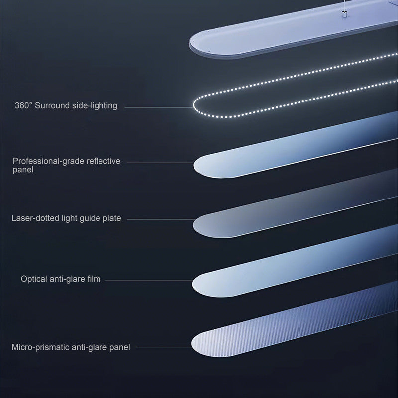 59 in. Smart Full-Spectrum Eye-Caring Light Pendant Light for Dining Room & Study