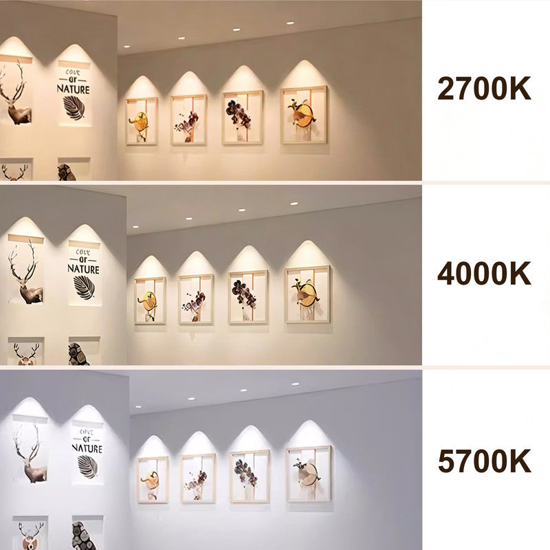 Full-Spectrum LED Recessed Downlight,  2.95 in. Eye-Caring, Deep Cup Design, Glare-Free