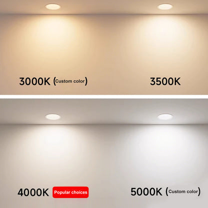 Borderless Eye-Caring LED Recessed Downlight, Full-Spectrum, 2.95 in. Glare-Free Design