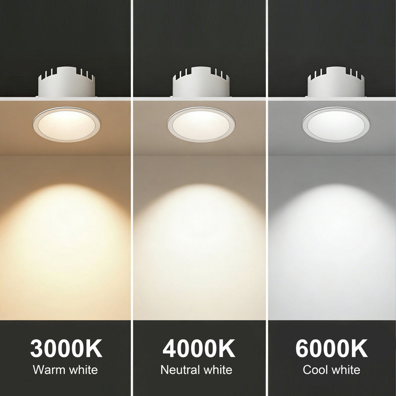 Full-Spectrum Eye-Caring Recessed Spotlight, 2.95 in. Waterproof Light for Bathroom & Kitchen