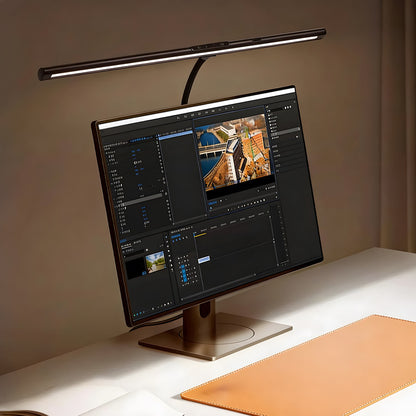 25 in. LED Eye-Caring Desk Lamp, Screen Clamp lamp for Computer, Work, Reading & Programmers