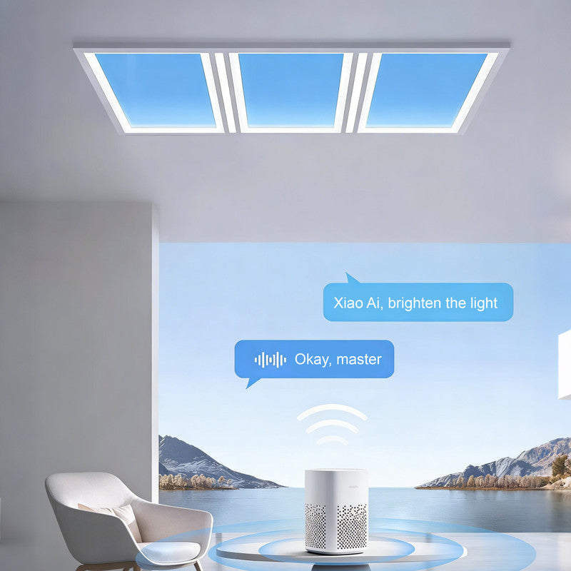 Clear Sky LED Ceiling Light, Eye-Caring  Light for Living Room, Kitchen & Bathroom